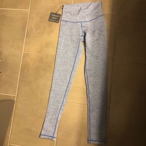 Dyi blue herringbone leggings XS